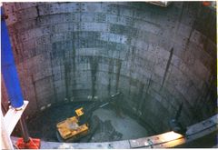 Looking into access shaft at Coombs site.